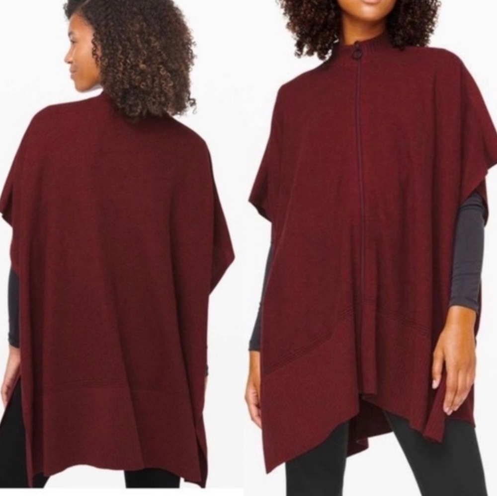 Lululemon Call Me Cozy Mock Turtleneck Zip Front Wrap